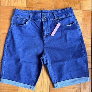 Denim Bermuda Shorts in Blue